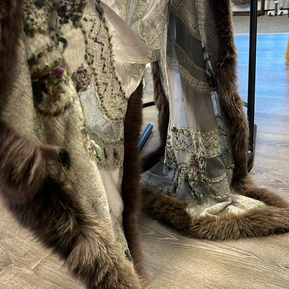 Luxurious Fur Fringe Wrap Scarf - Picture 3 of 8